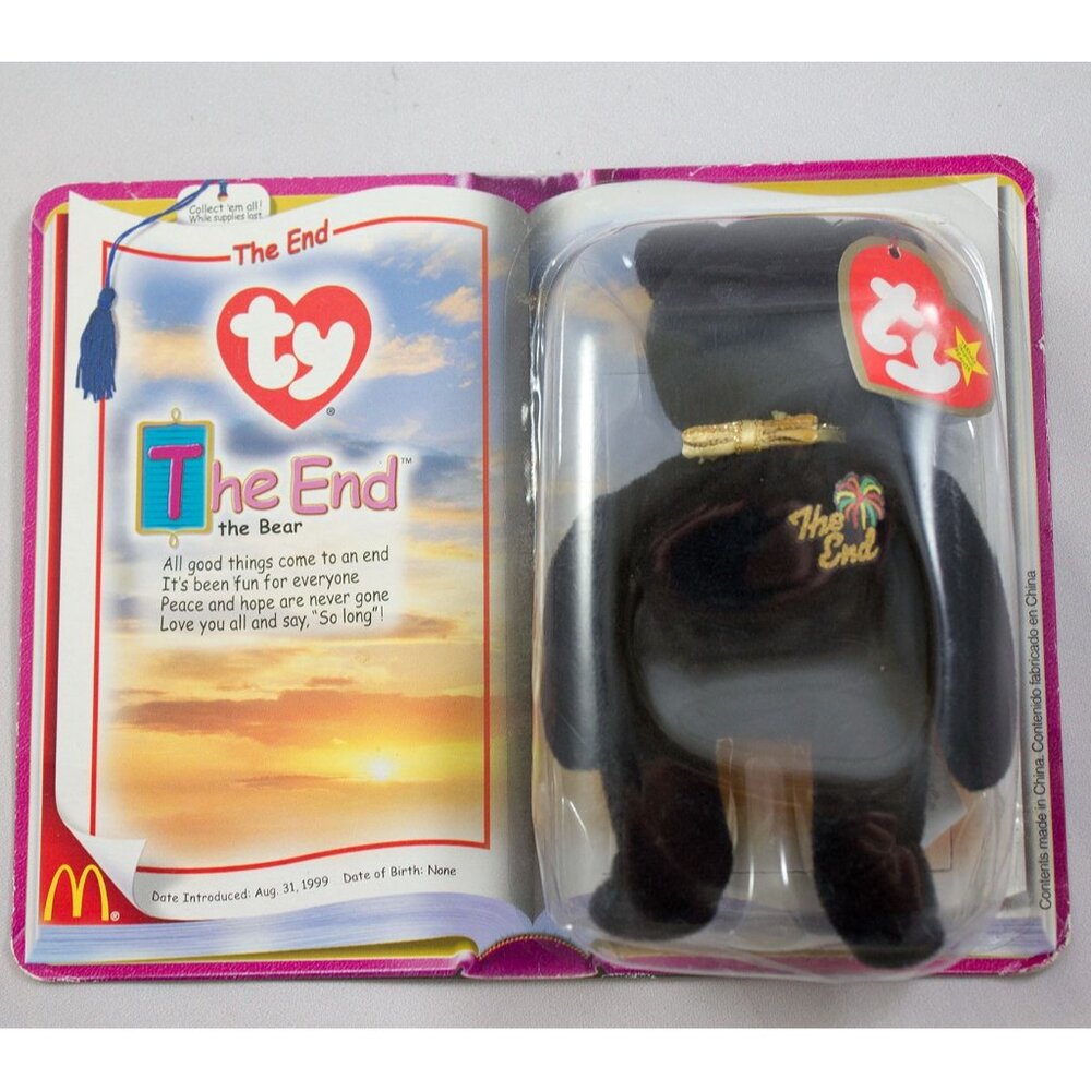 Ty Teenie Beanie Babies The End Bear 1999 McDonalds Y2k Millennium Collection